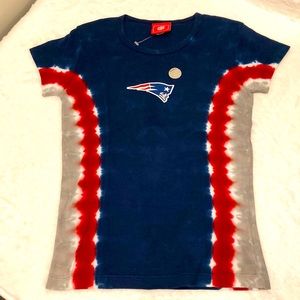 New England Patriots Wmn’s tee, tie dye, Sz M